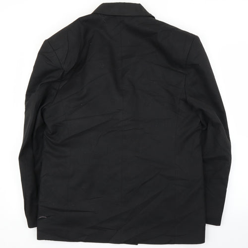 Lounge Lizard Mens Black   Jacket Suit Jacket Size 40