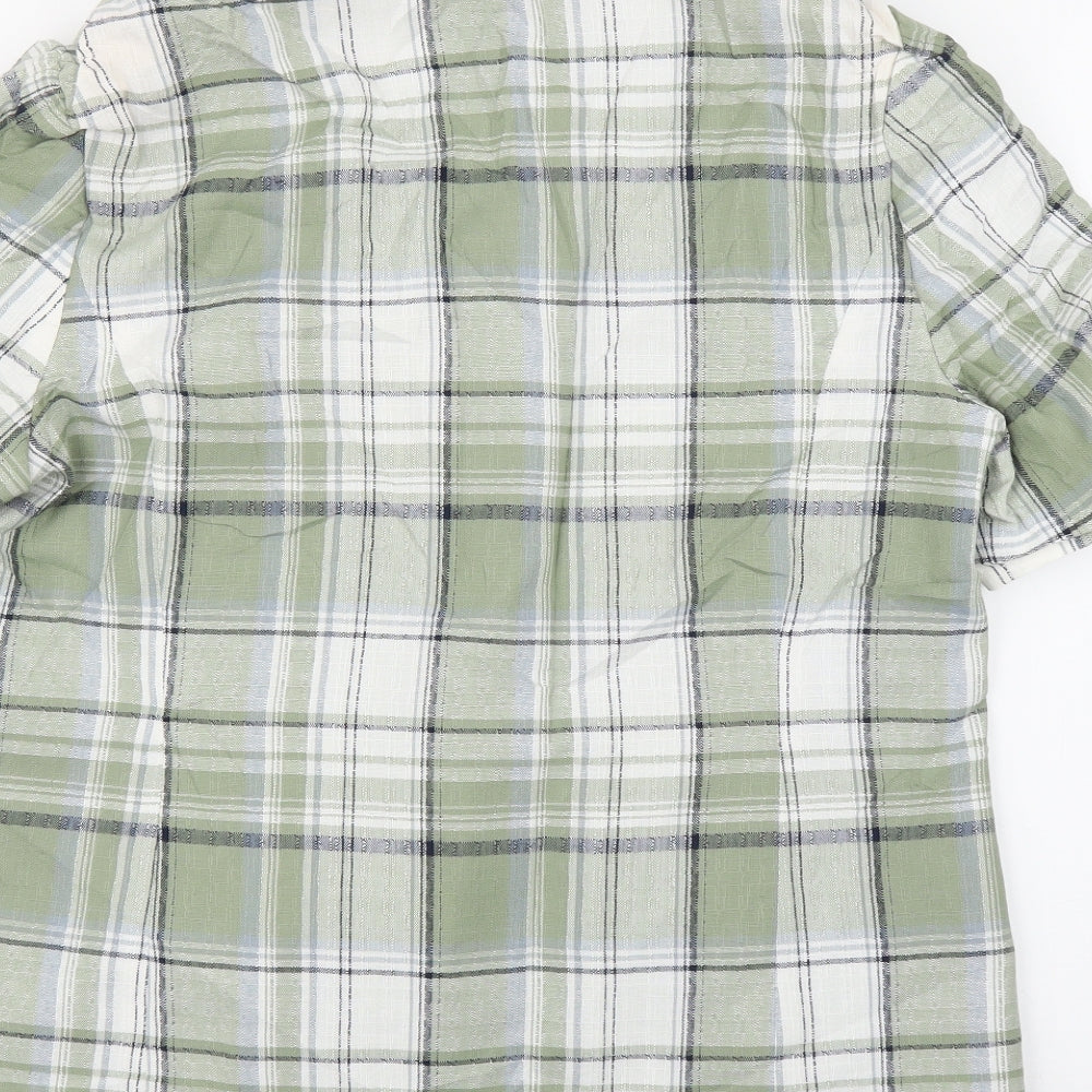 Bonmarché Womens Green Plaid  Basic Blouse Size 16