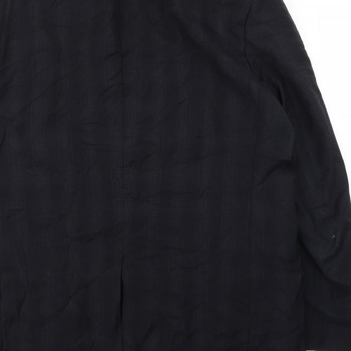 M&S Mens Black Check  Jacket Suit Jacket Size 46