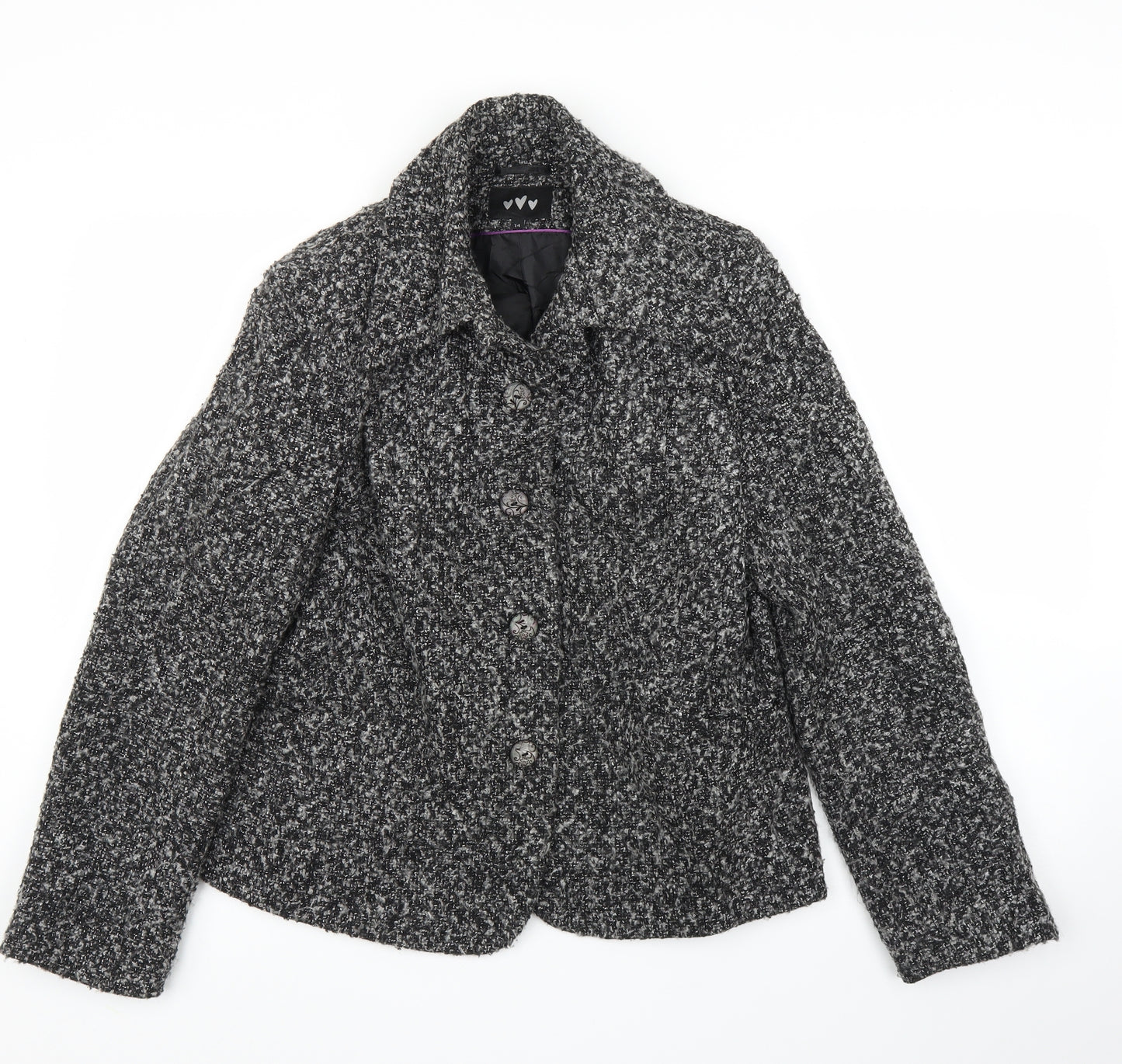 M&S Womens Grey   Jacket Coatigan Size 14