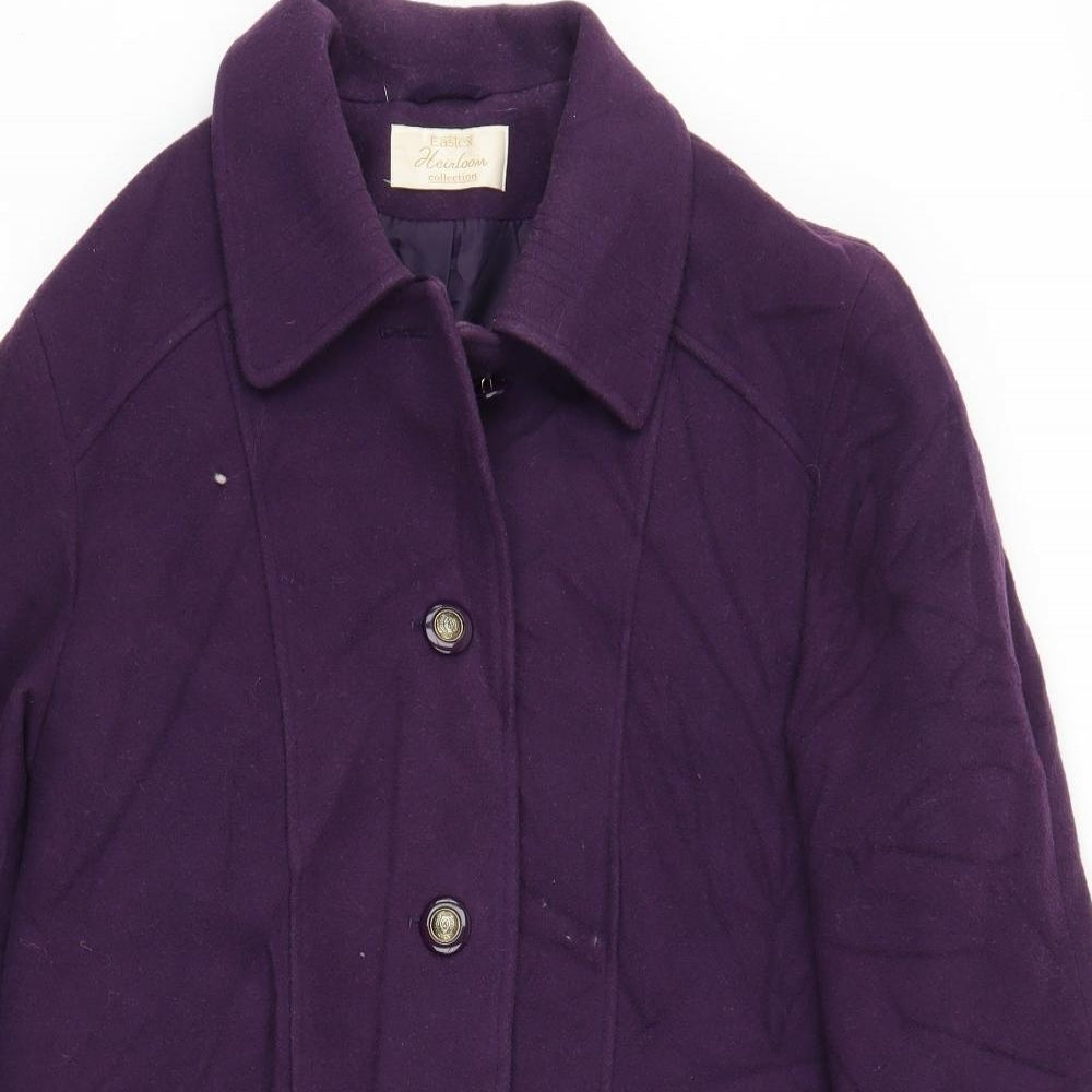 Eastex Womens Purple   Overcoat Coat Size 12