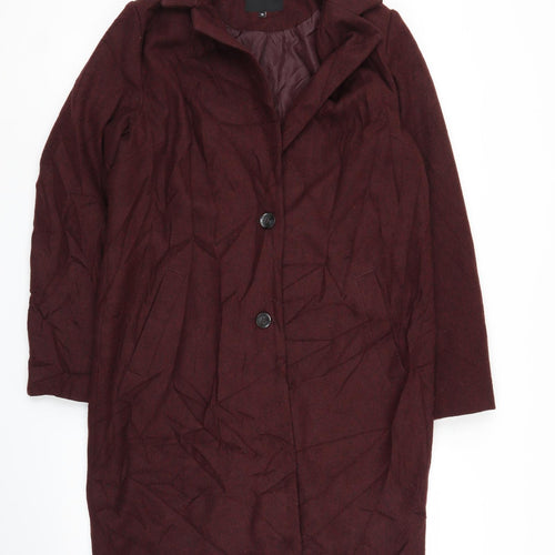 New Look Womens Purple   Overcoat Coat Size 12