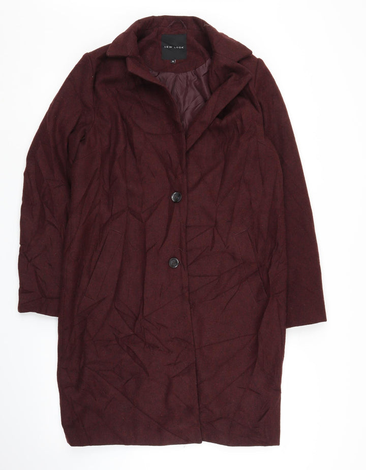 New Look Womens Purple Overcoat Coat Size 12