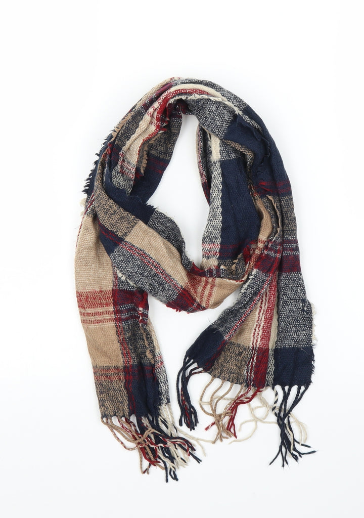 Preworn Mens Brown Plaid Scarf One Size