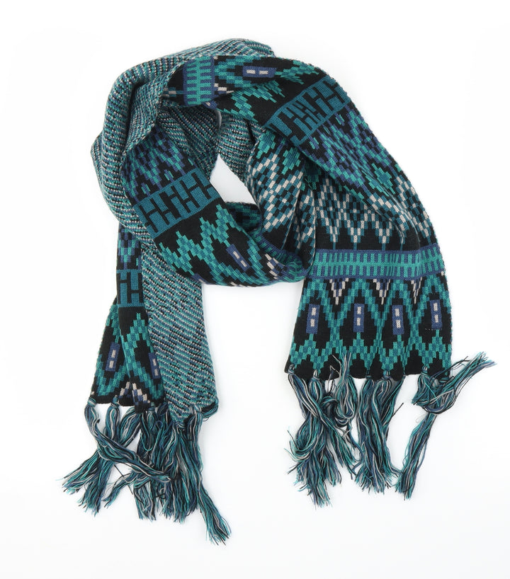 Preworn Unisex Green Fair Isle   Scarf