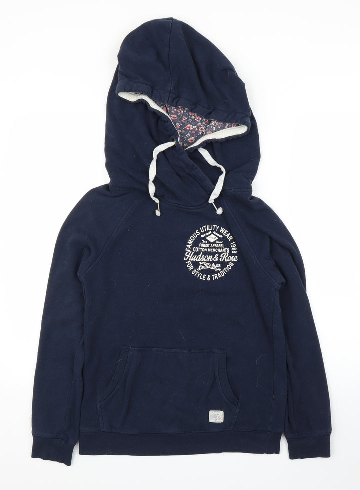 New Look Womens Blue Pullover Hoodie Size 10