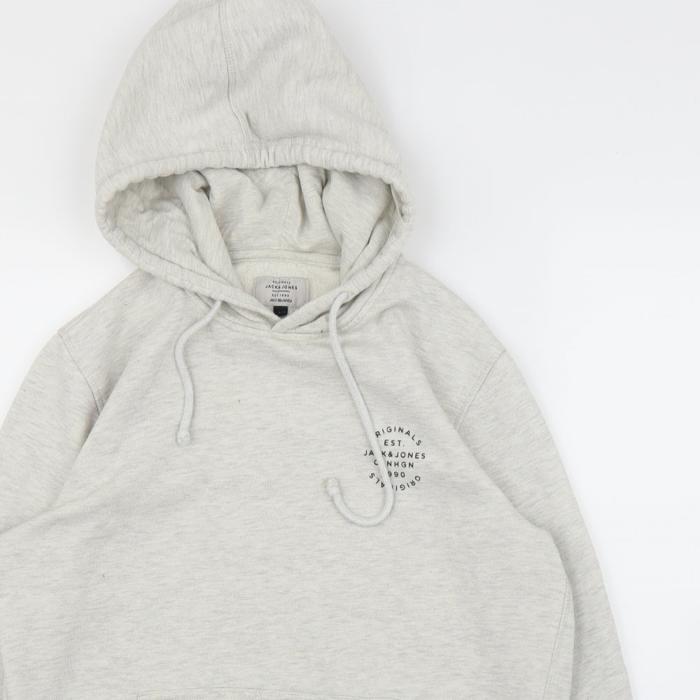 Jack Jones Mens Beige   Pullover Hoodie Size L