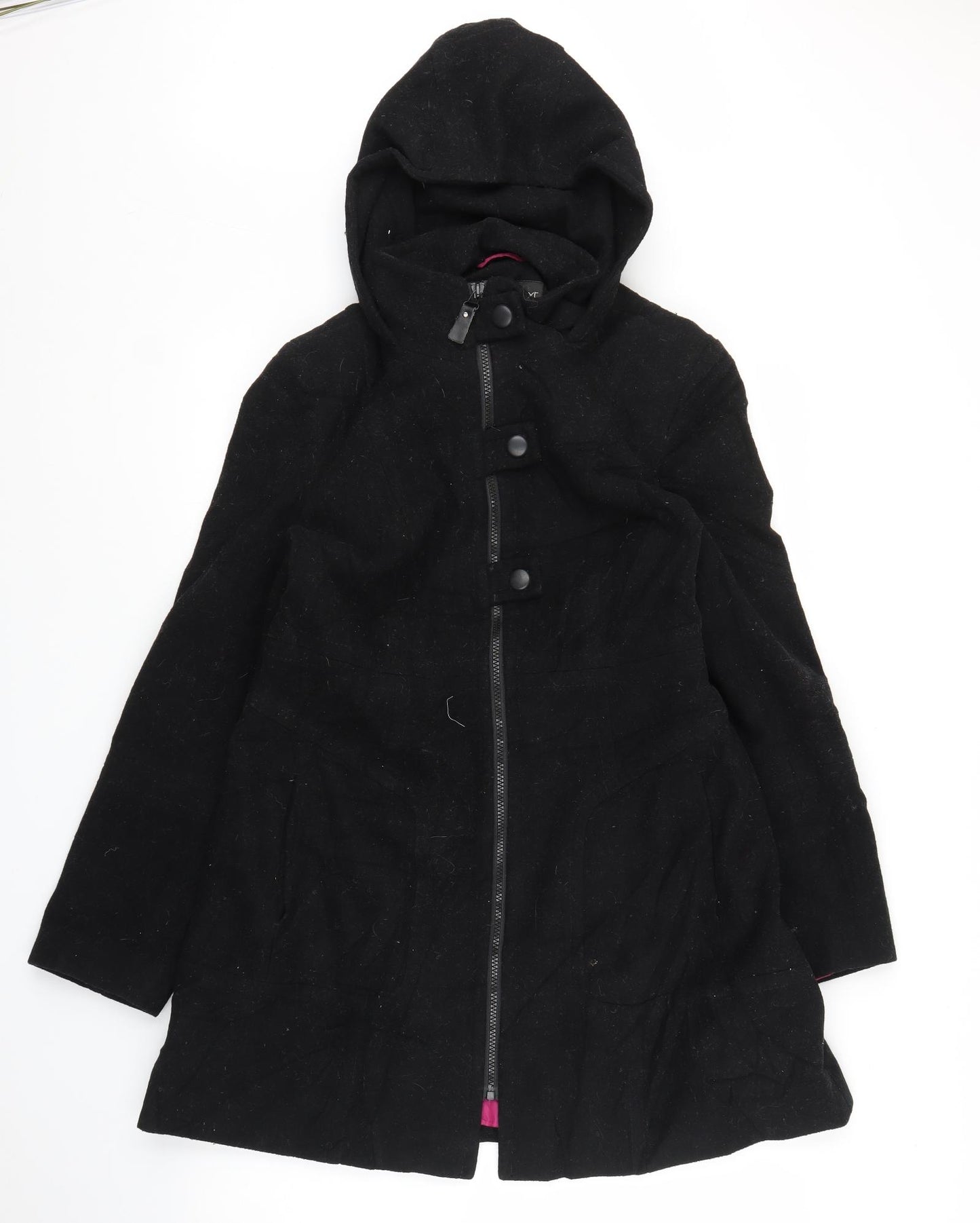 NEXT Womens Black   Overcoat Coat Size 14