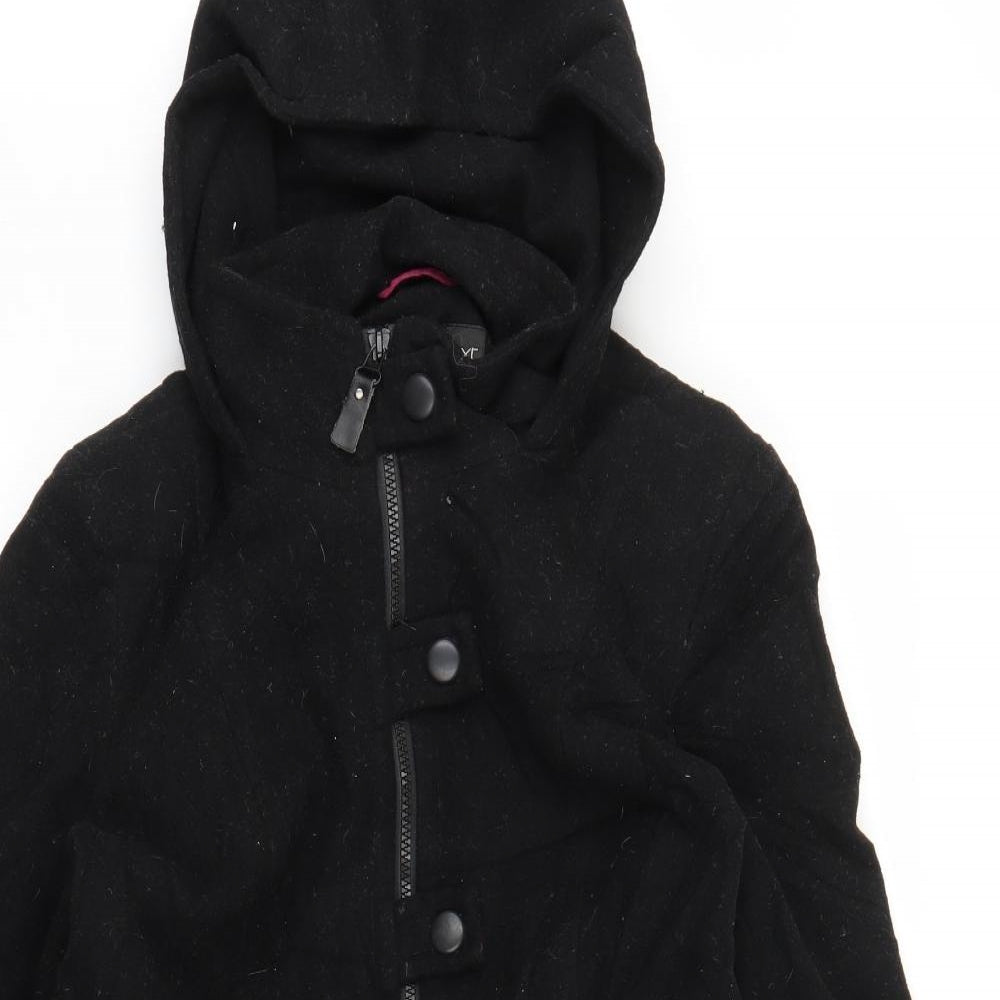 NEXT Womens Black   Overcoat Coat Size 14