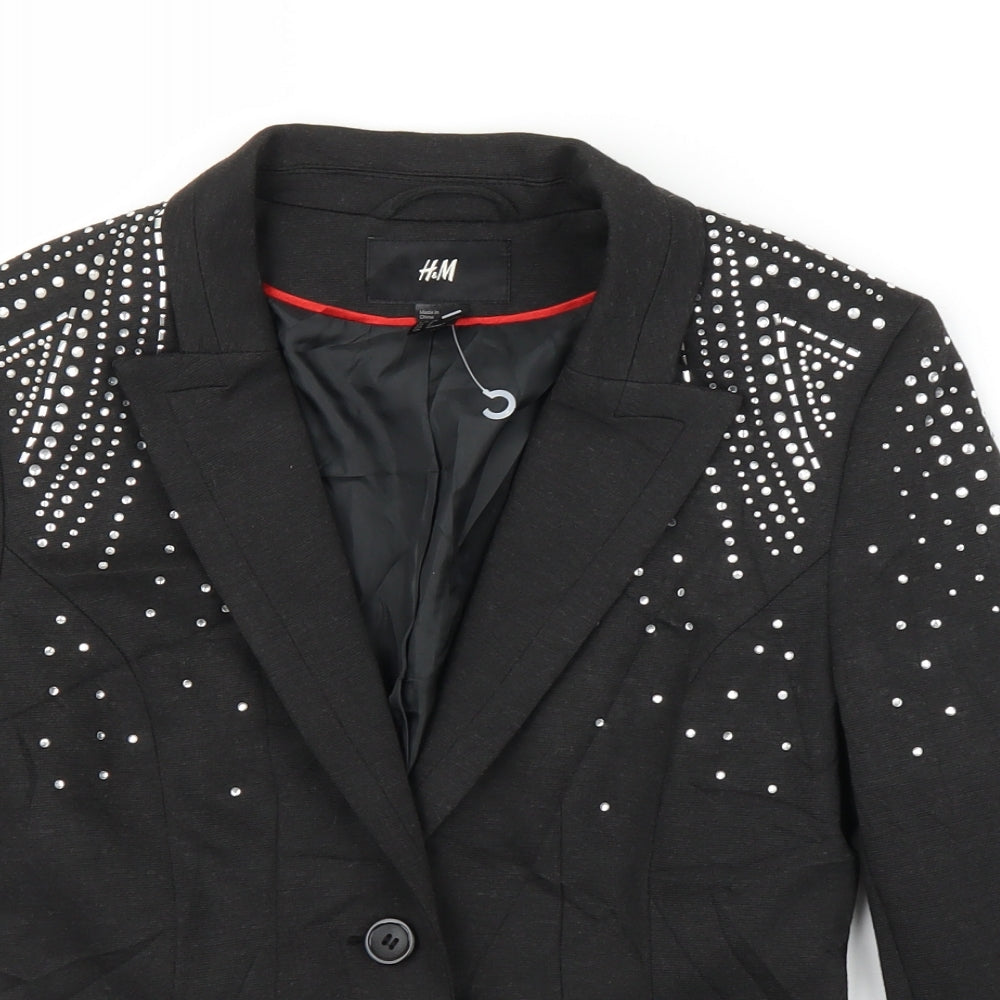 H&M Womens Black   Cardigan Jumper Size 10