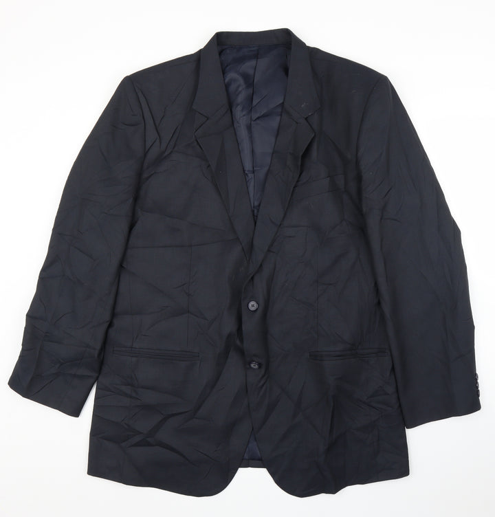 Preworn Mens Blue Jacket Suit Jacket Size 46