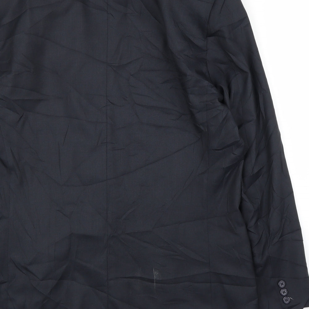 Preworn Mens Blue   Jacket Suit Jacket Size 46