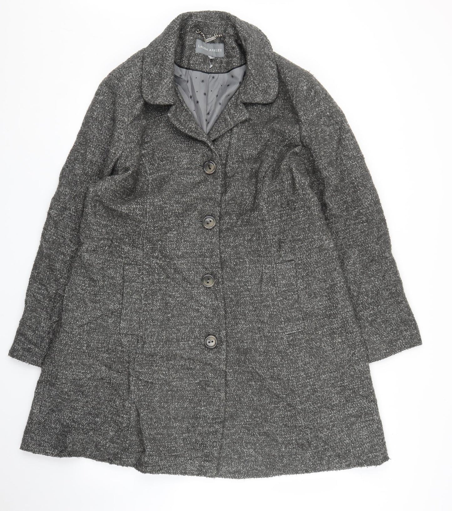 Laura Ashley Womens Grey   Overcoat Coat Size 18