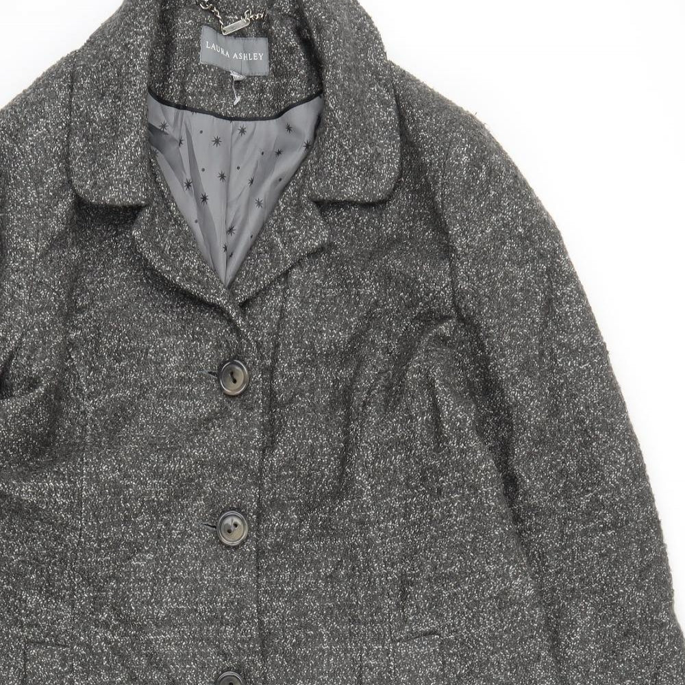 Laura Ashley Womens Grey   Overcoat Coat Size 18