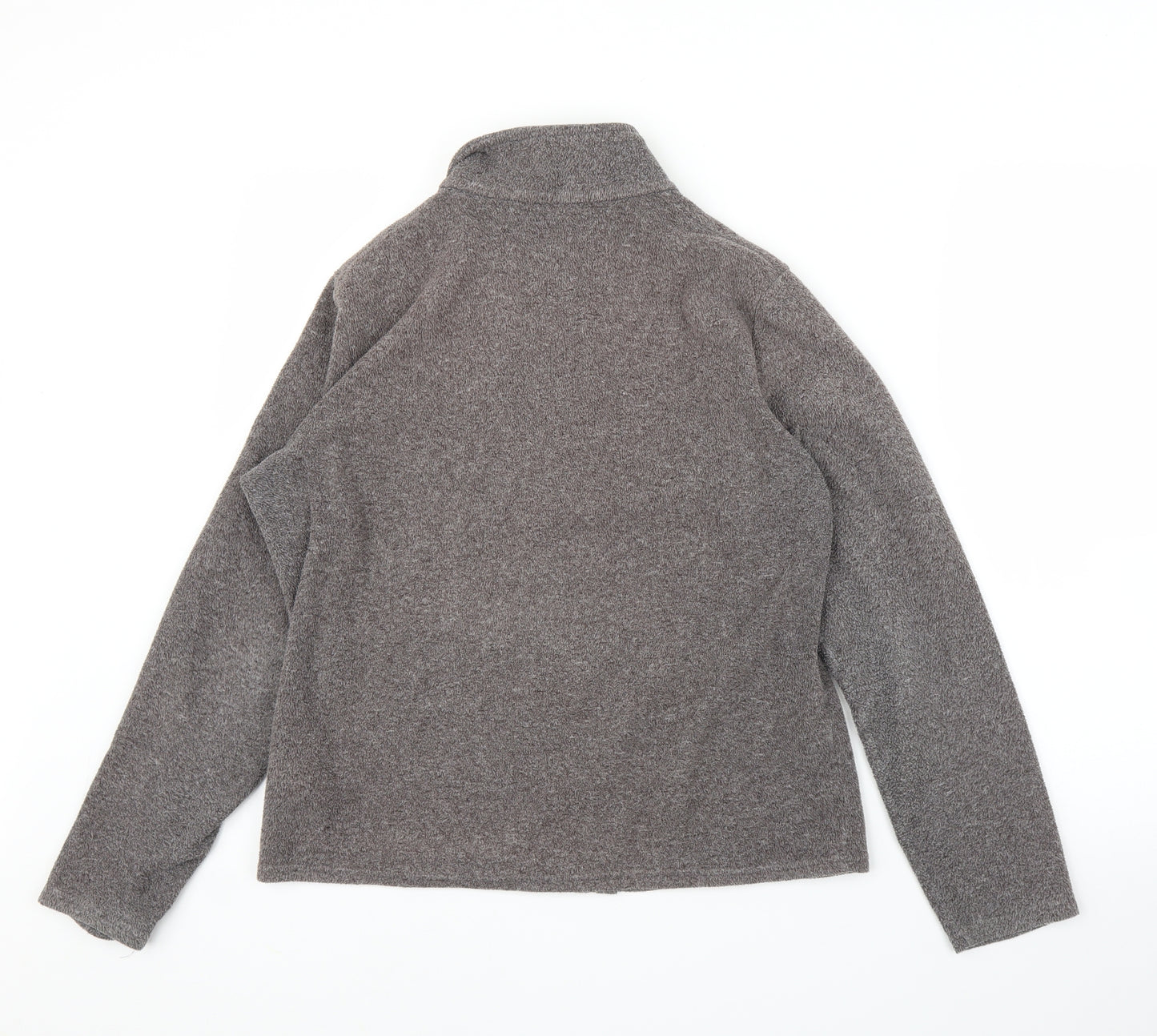 M&S Womens Grey  Fleece Full Zip Jumper Size 14