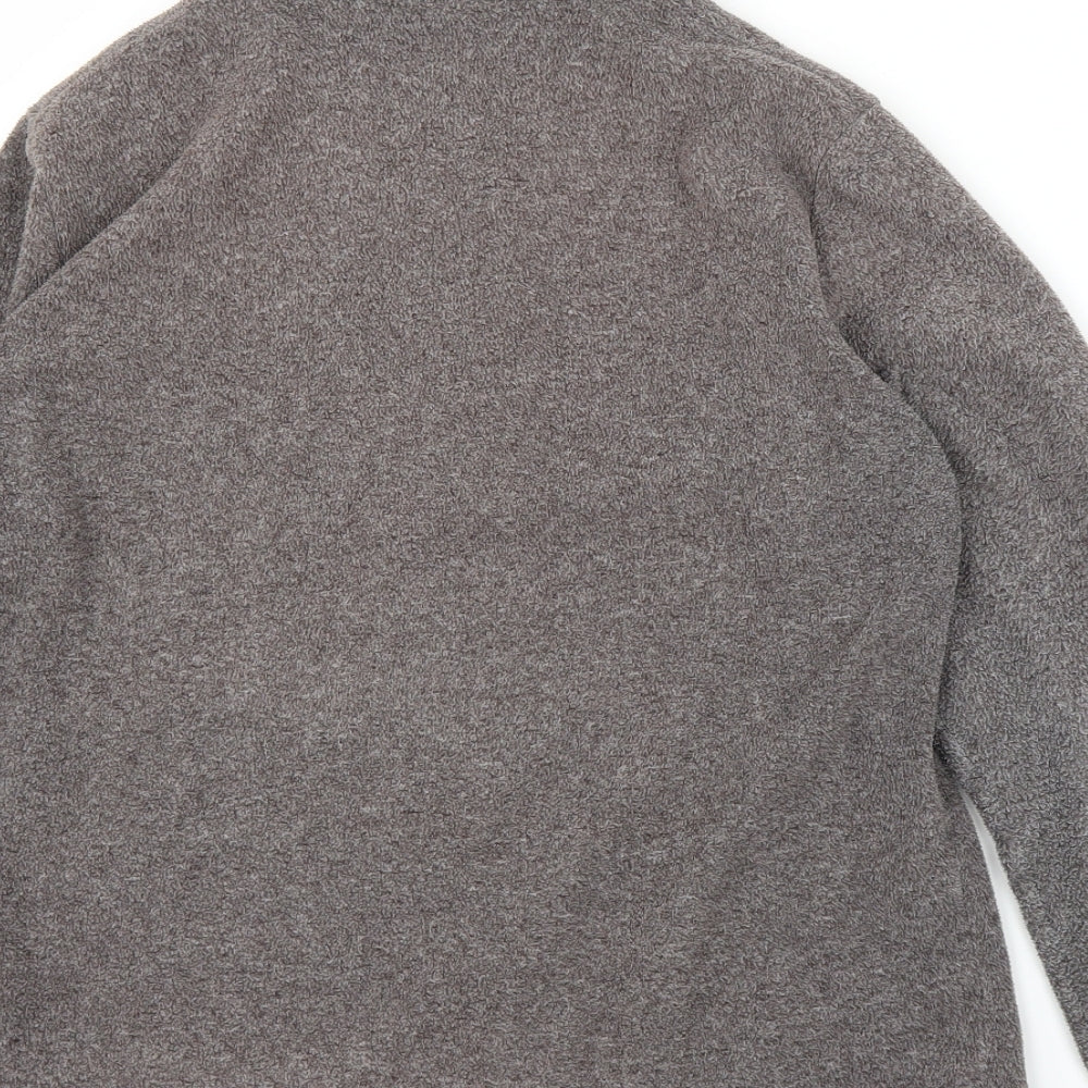 M&S Womens Grey  Fleece Full Zip Jumper Size 14