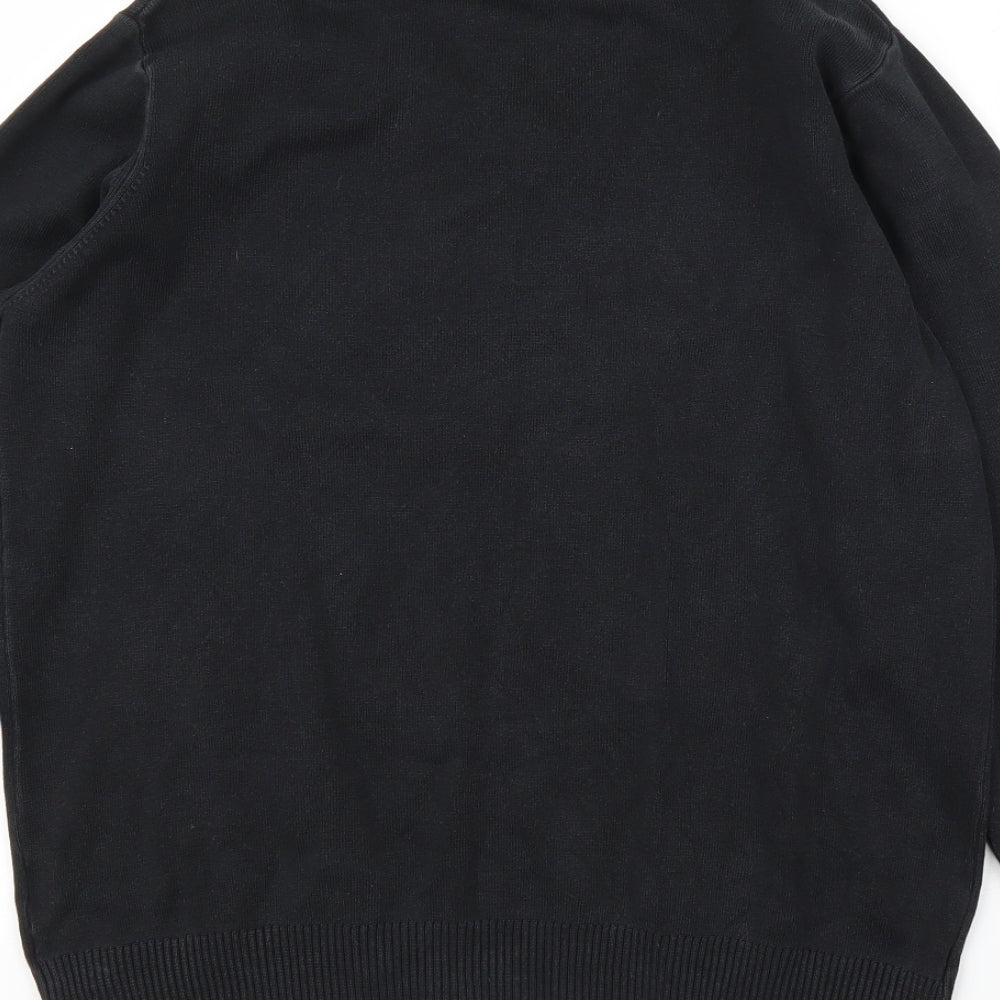 M&S Boys Black   Pullover Jumper Size 16 Years  - School