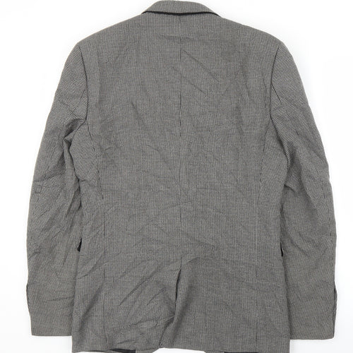 NEXT Mens Grey Houndstooth  Jacket Suit Jacket Size 36