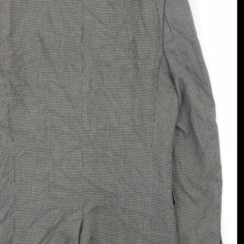 NEXT Mens Grey Houndstooth  Jacket Suit Jacket Size 36