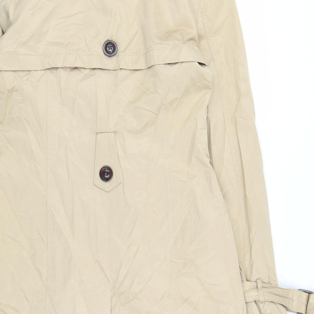 Bv. Blu Womens Beige   Trench Coat Coat Size 6