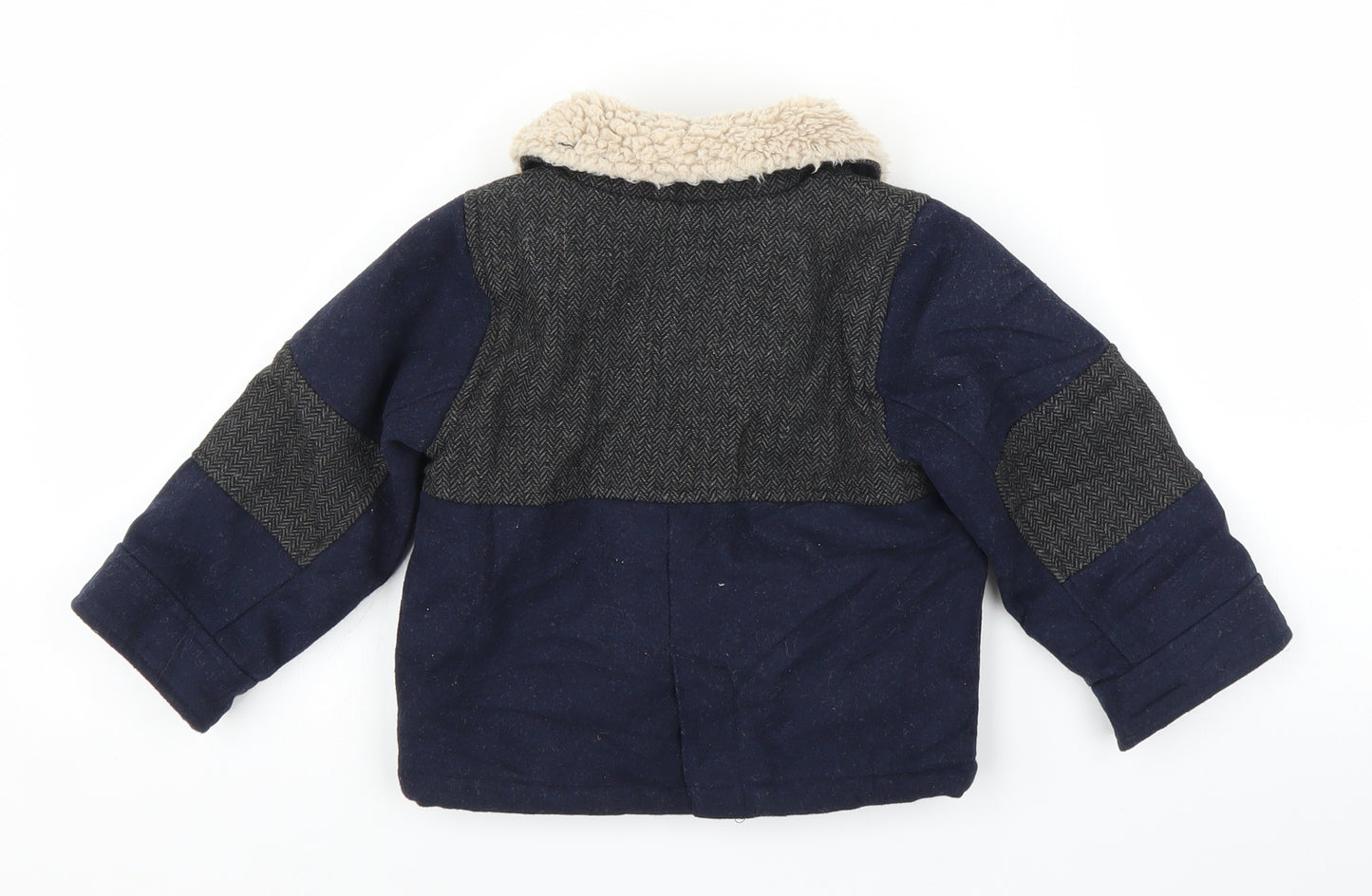 Mini Club Boys Blue   Duffle Coat Coat Size 18 Months