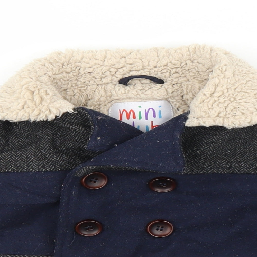 Mini Club Boys Blue   Duffle Coat Coat Size 18 Months