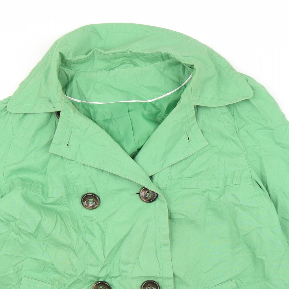 F&F Womens Green   Pea Coat Jacket Size 12