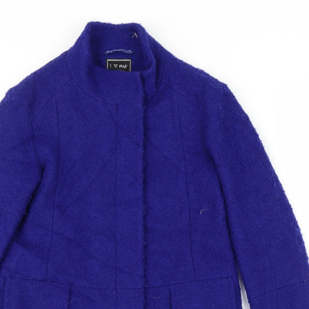 NEXT Girls Blue   Overcoat Coat Size 9-10 Years