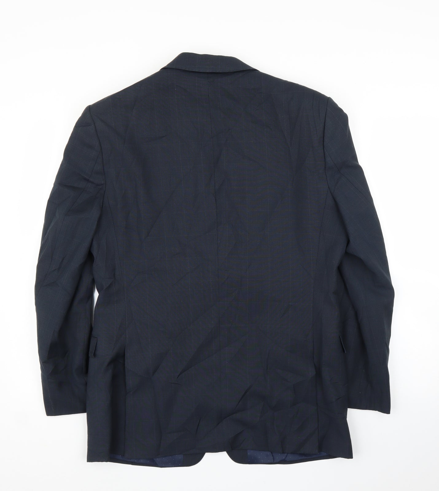 Preworn Mens Blue Check  Jacket Suit Jacket Size 40