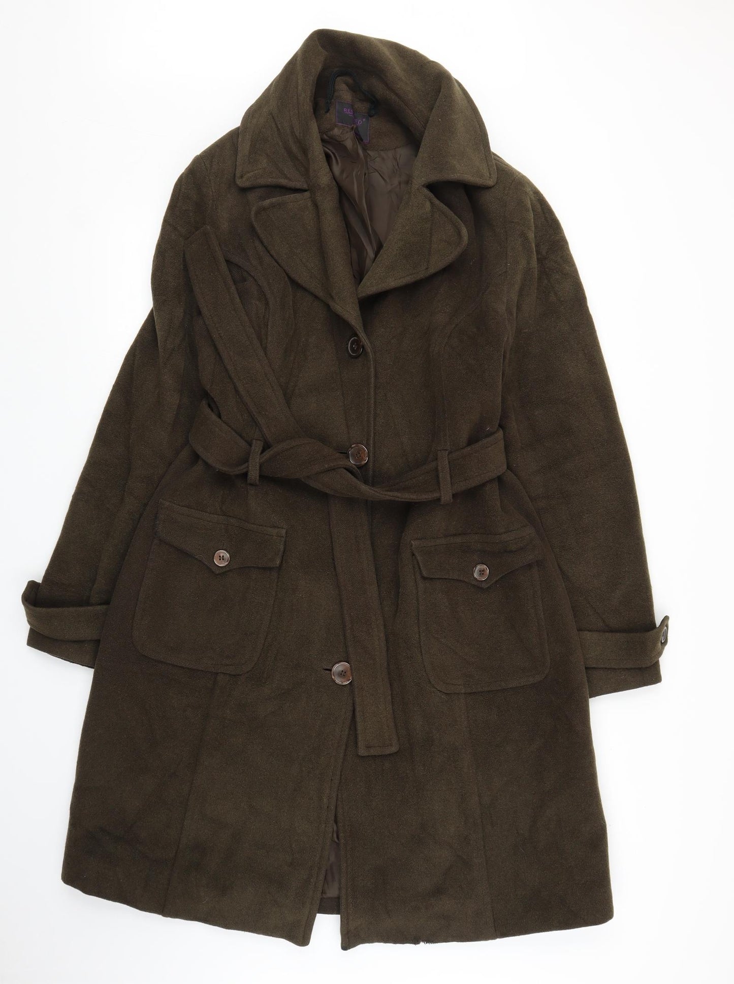 RESERVED Womens Green   Overcoat Coat Size 14