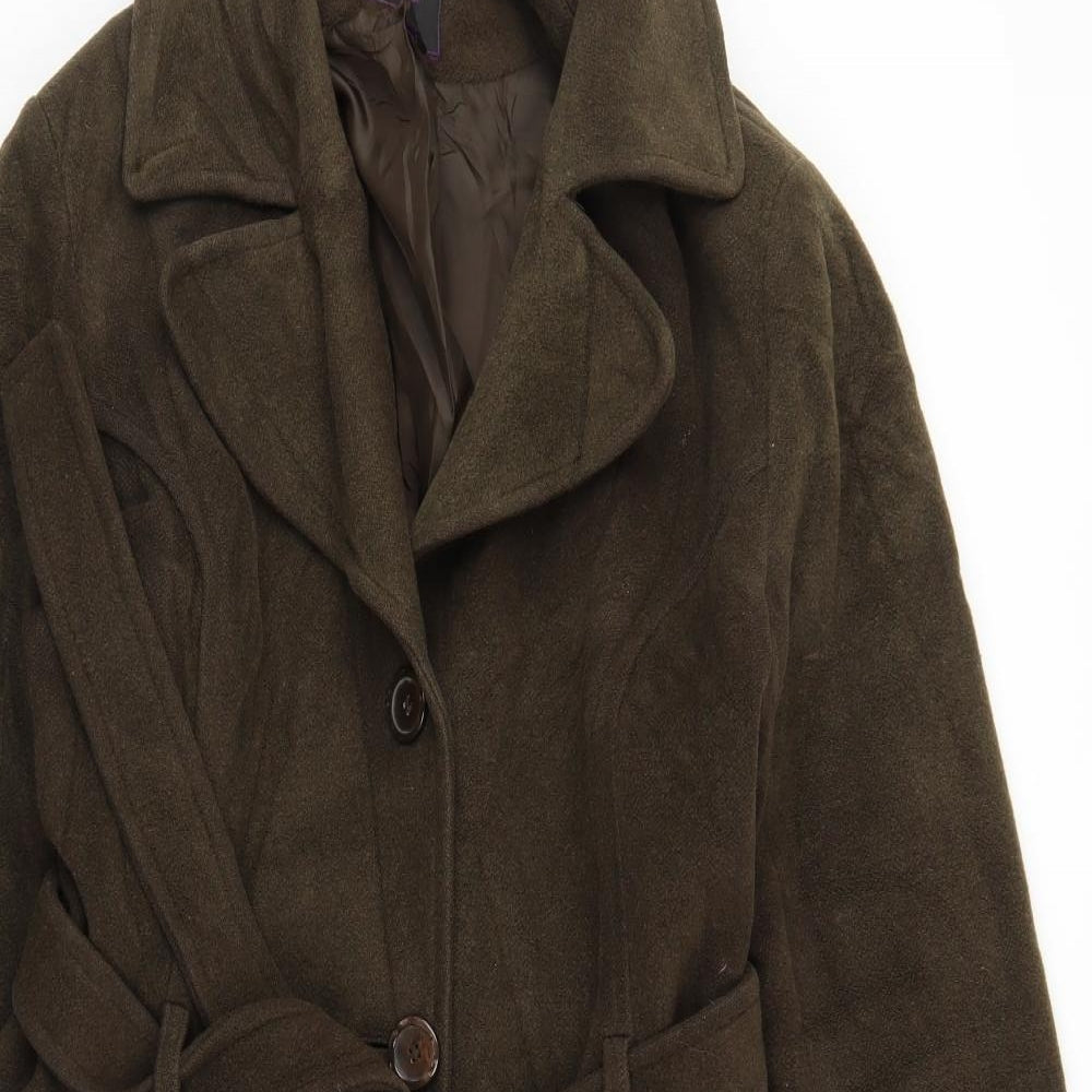 RESERVED Womens Green   Overcoat Coat Size 14