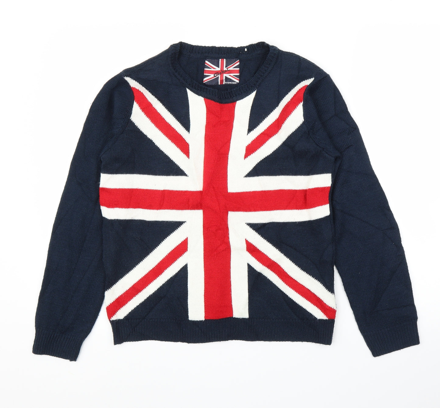 Primark Boys Blue   Pullover Jumper Size 12-13 Years