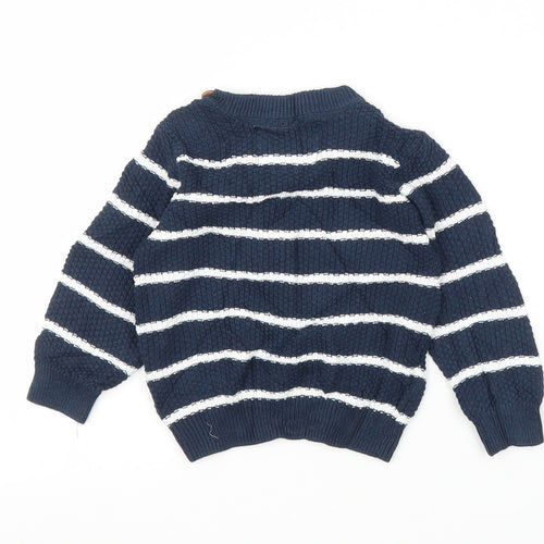 F&F Baby Blue Striped  Pullover Jumper Size 0-3 Months