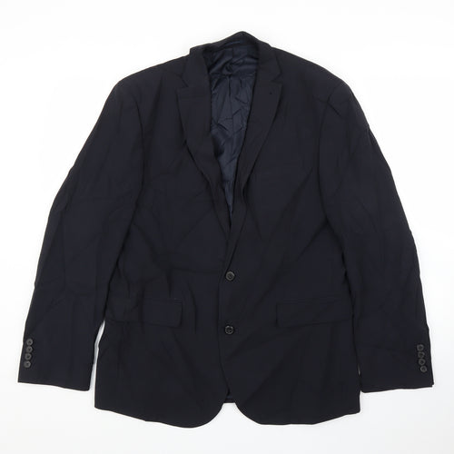 Fellini Mens Blue   Jacket Suit Jacket Size 42