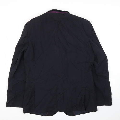 Fellini Mens Blue   Jacket Suit Jacket Size 42
