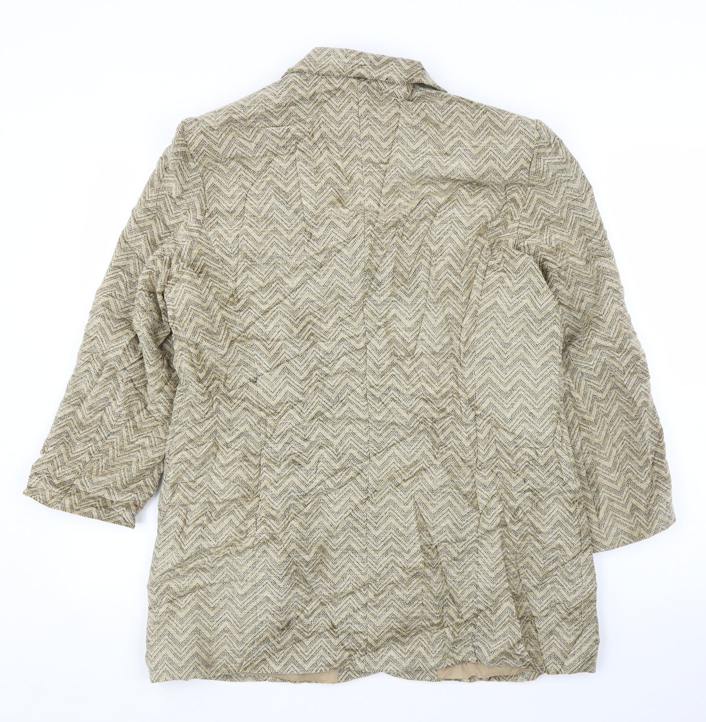 De Keyser Womens Beige Herringbone  Jacket  Size 16