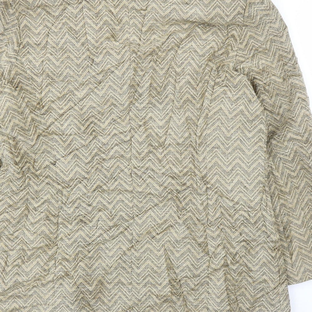 De Keyser Womens Beige Herringbone  Jacket  Size 16