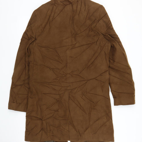 M&S Mens Brown   Overcoat Coat Size M
