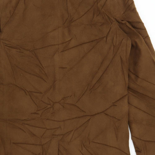 M&S Mens Brown   Overcoat Coat Size M