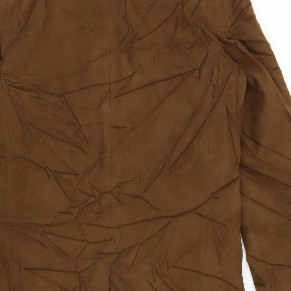 M&S Mens Brown   Overcoat Coat Size M