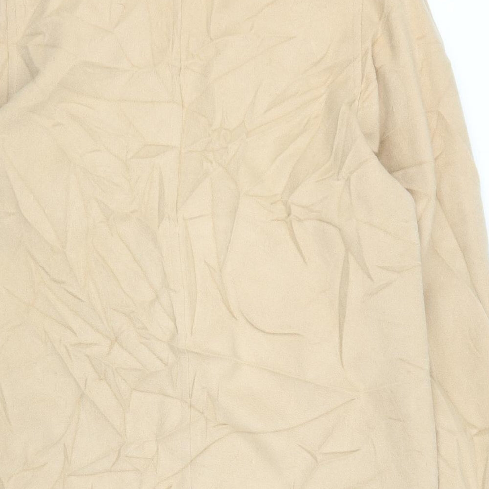 Preworn Womens Beige   Pea Coat Coat Size L