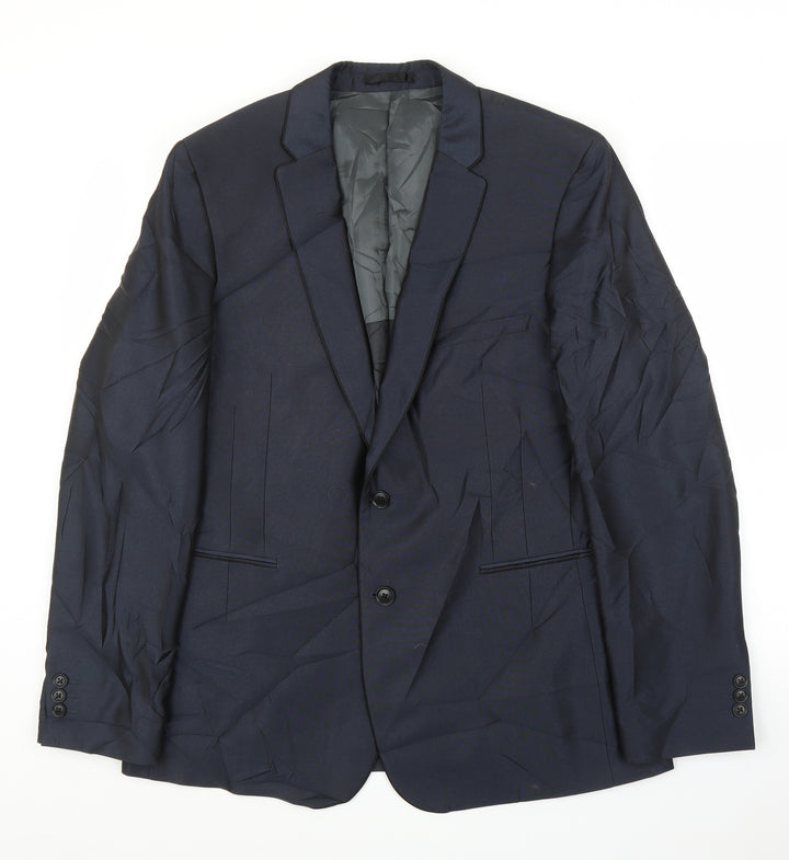 Red Herring Mens Blue Jacket Suit Jacket Size 42