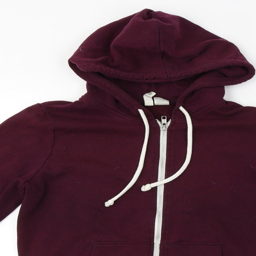 H&M  Womens Purple   Full Zip Hoodie Size S