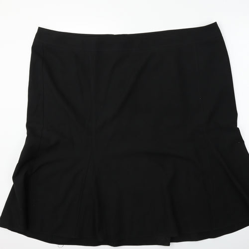 euro 56 Womens Black   A-Line Skirt Size 28