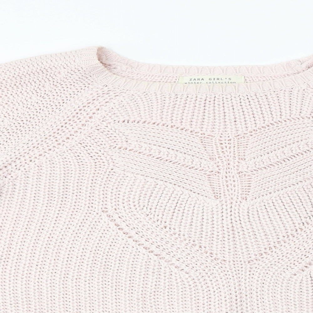 Zara  Girls Pink   Pullover Jumper Size 11-12 Years