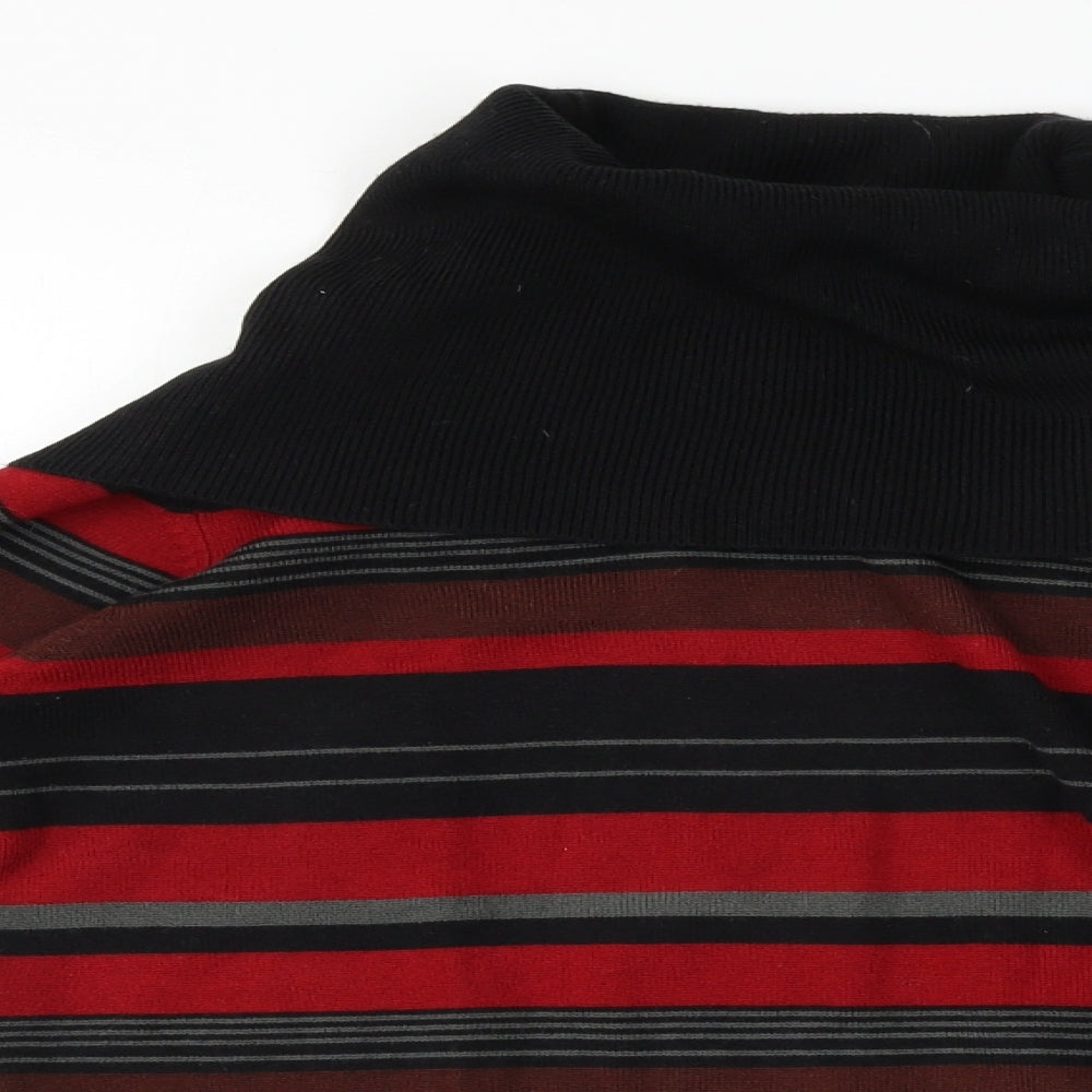 ISLE   Womens Black Striped  Pullover Jumper Size S