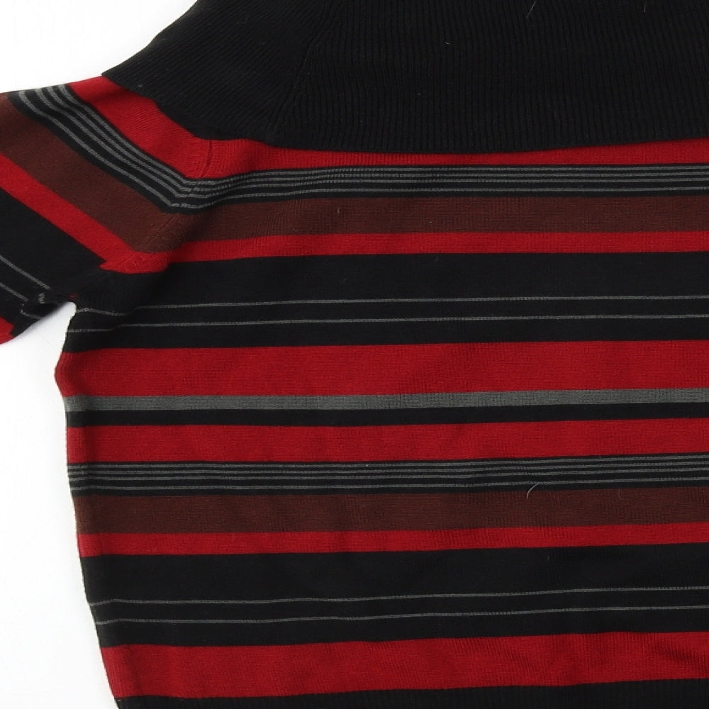 ISLE   Womens Black Striped  Pullover Jumper Size S