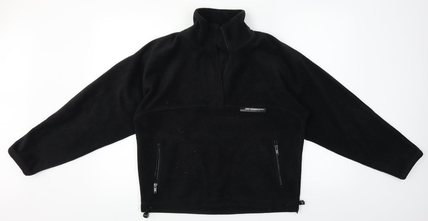 LEVIS    Mens Black   Henley Jumper Size L