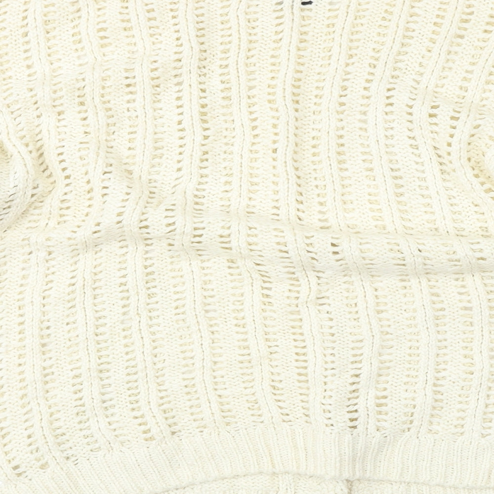 H&M  Womens Ivory   Pullover Jumper Size L