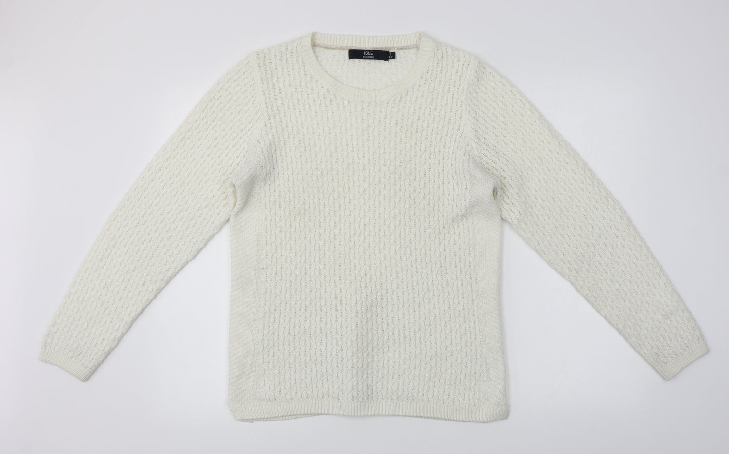 ISLE   Womens White   Pullover Jumper Size S